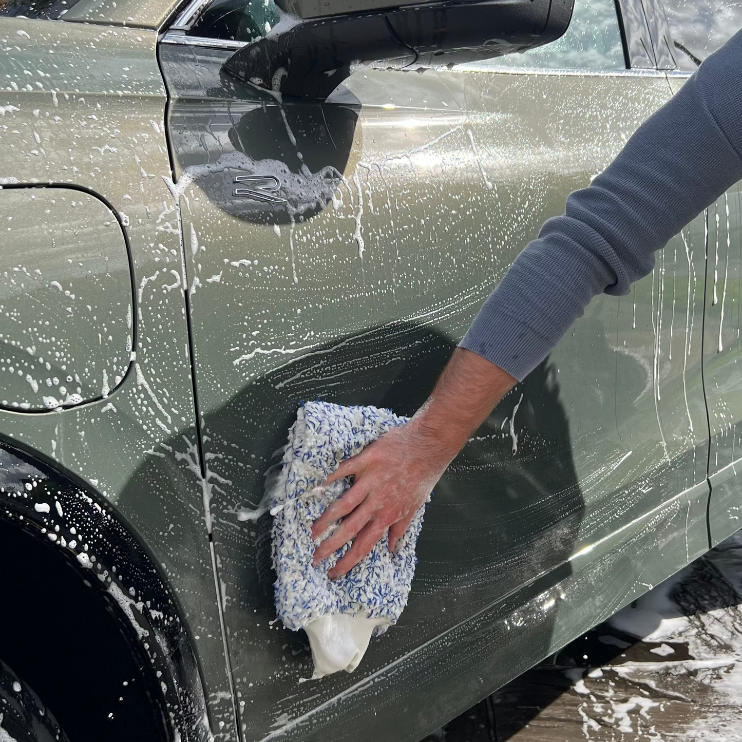 Microfibre Car Wash Mitt- Scratch-Free, Super Absorbent